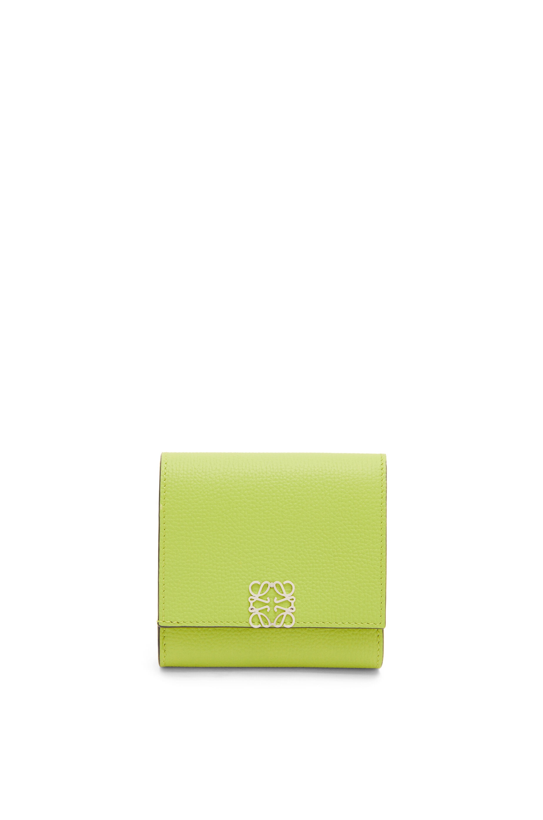 Anagram compact flap wallet in pebble grain calfskin - 1