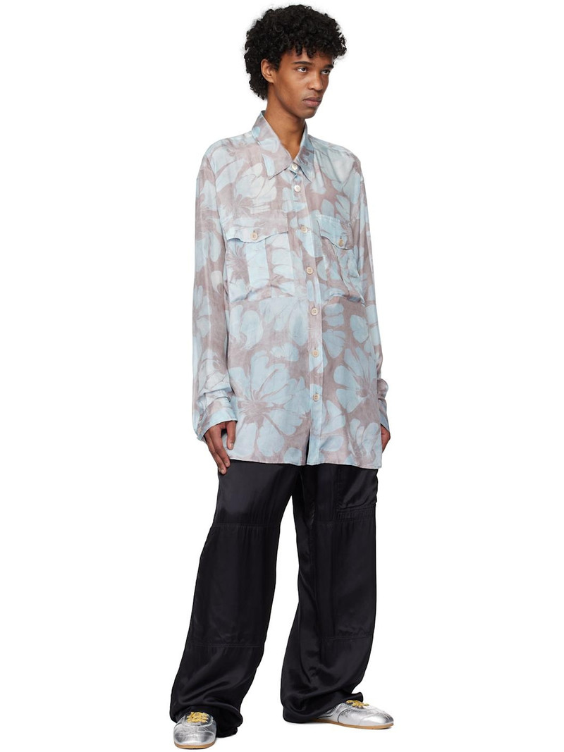 Dries Van Noten Pink & Blue Silk Shirt outlook