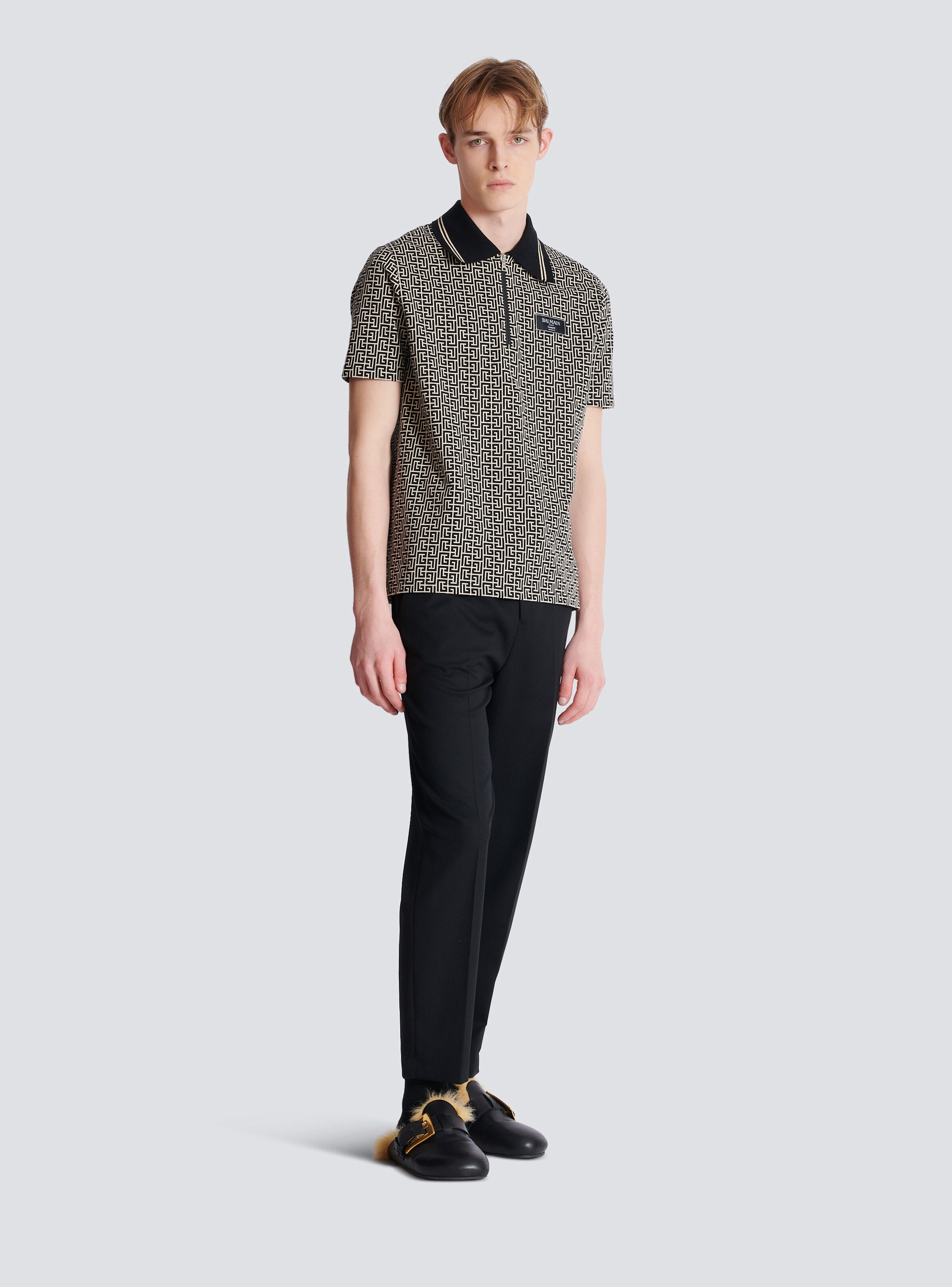 PB Labyrinth jacquard polo shirt - 3