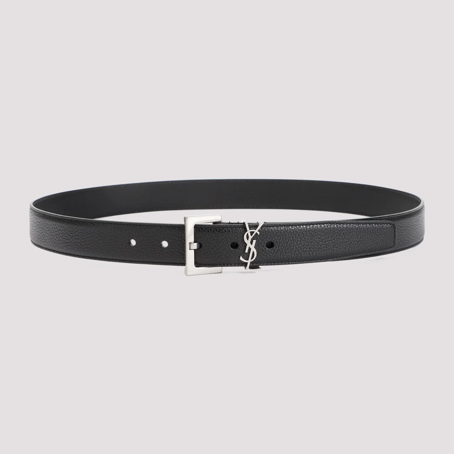 Saint Laurent Grained Calf Leather Belt - 1