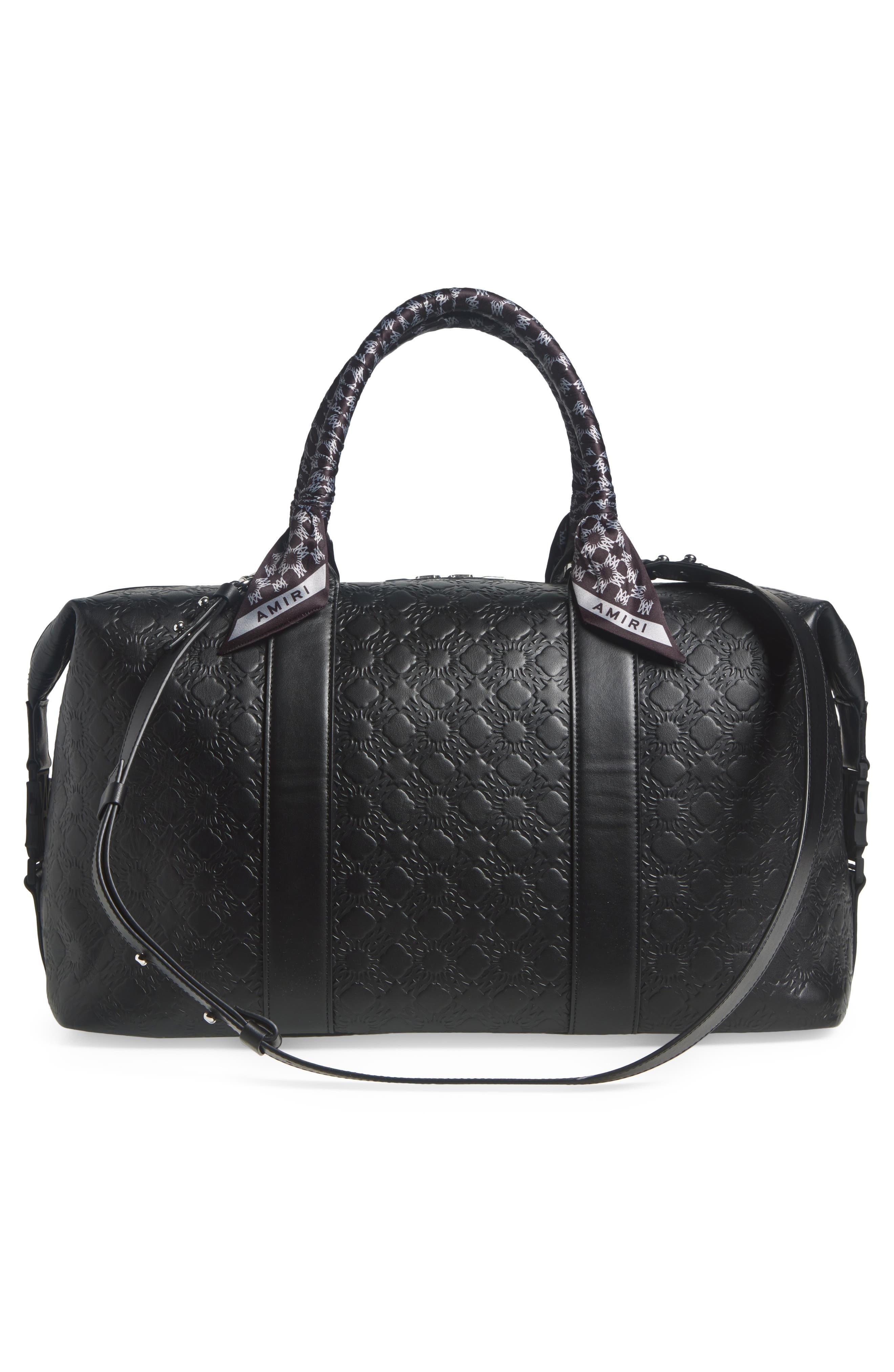 AMIRI MA Quad Debossed Leather Duffle Bag in Black at Nordstrom - 2