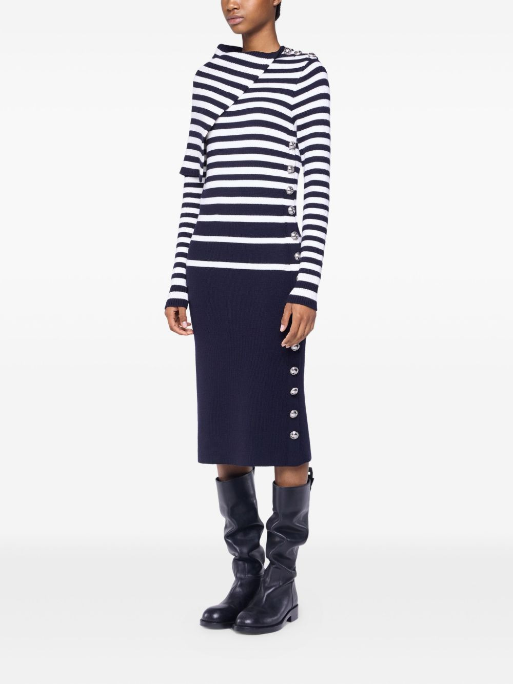 wool midi dress - 3