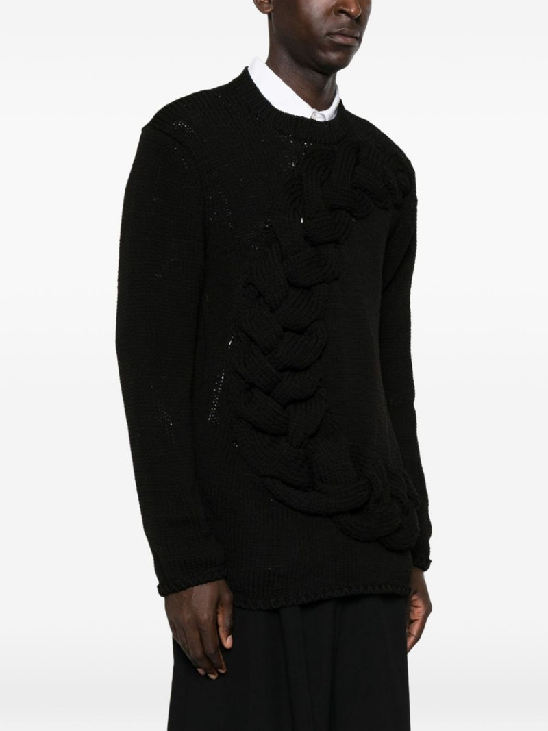 cable-knit crew-neck sweater 3