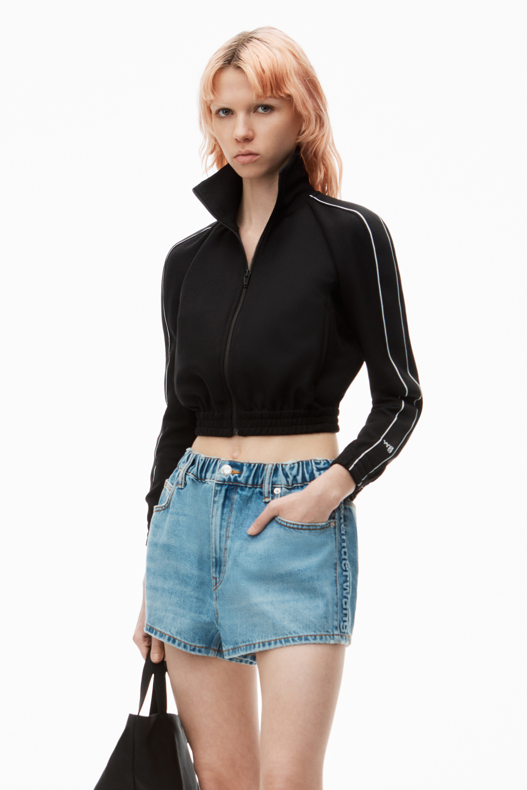 Marathon Logo-Embossed Denim Balloon Jogger Shorts - 6