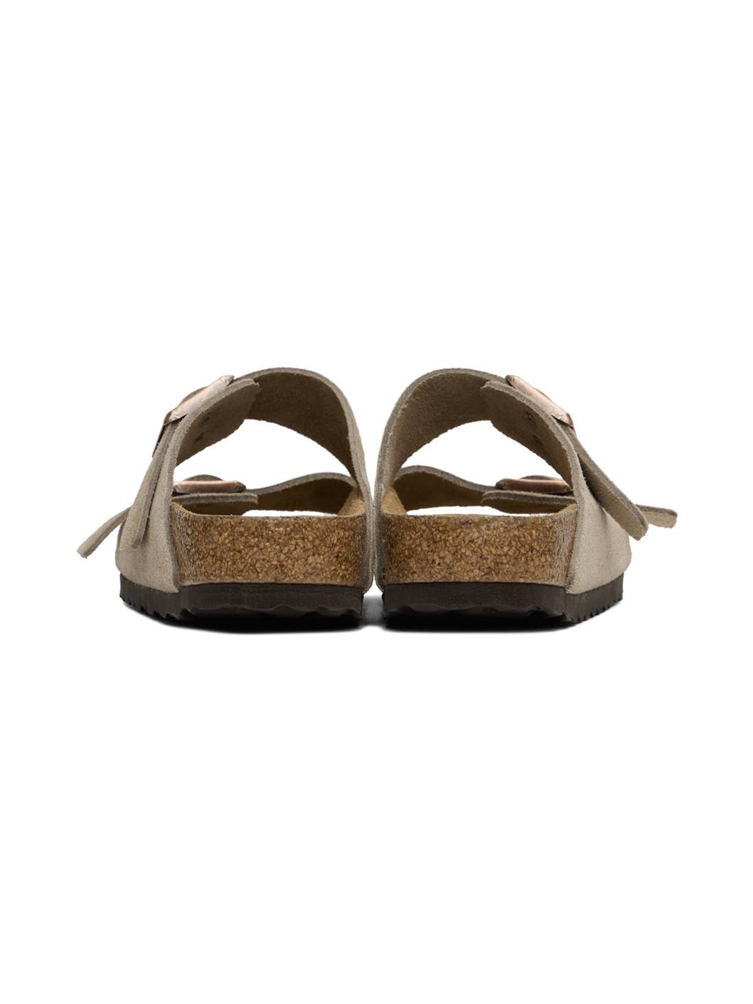 Taupe Narrow Arizona Soft Footbed Sandals - 2