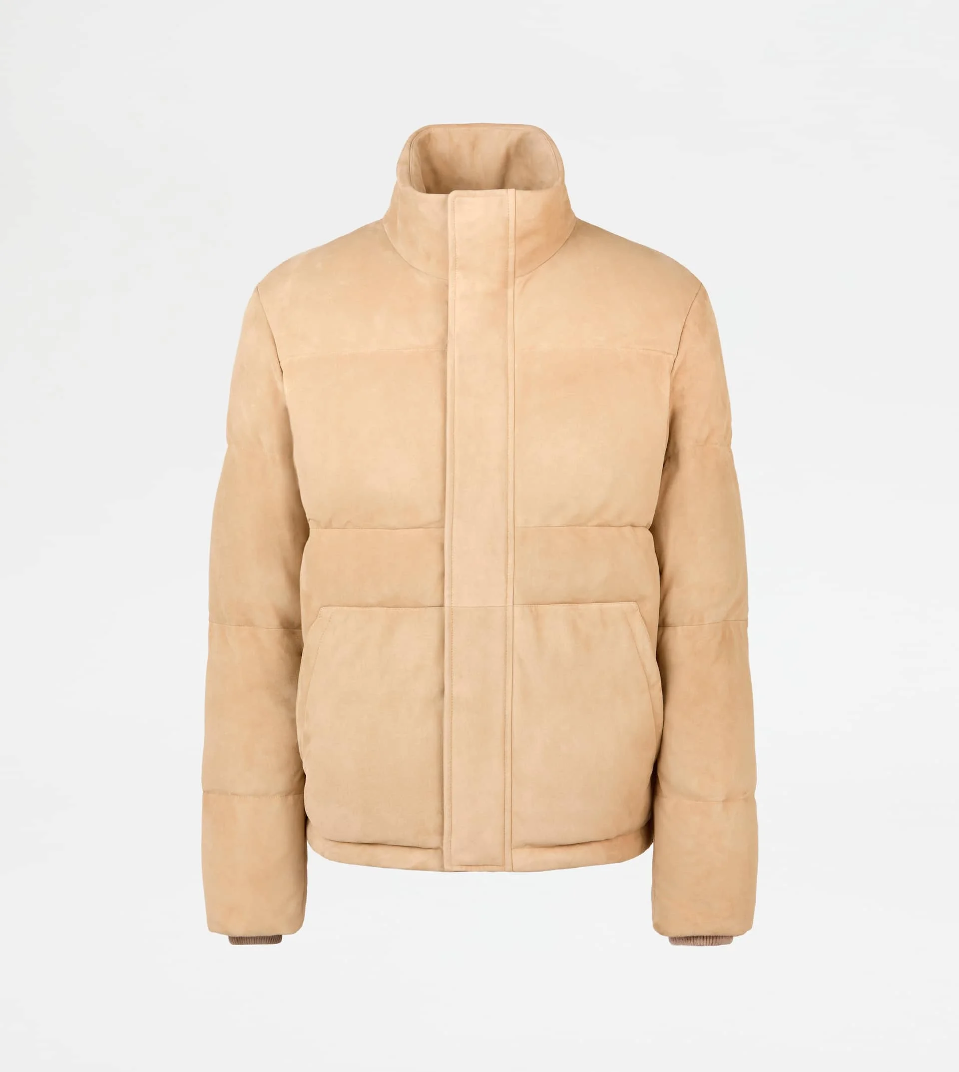 DOWN JACKET IN PASHMY SUEDE - BEIGE - 1