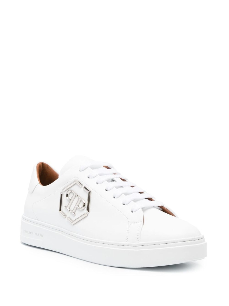 PHILIPP PLEIN logo-plaque leather sneakers outlook