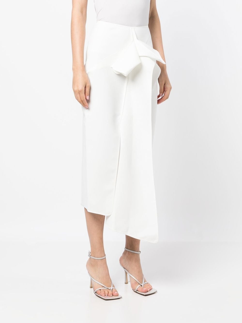 draped-detail skirt - 3