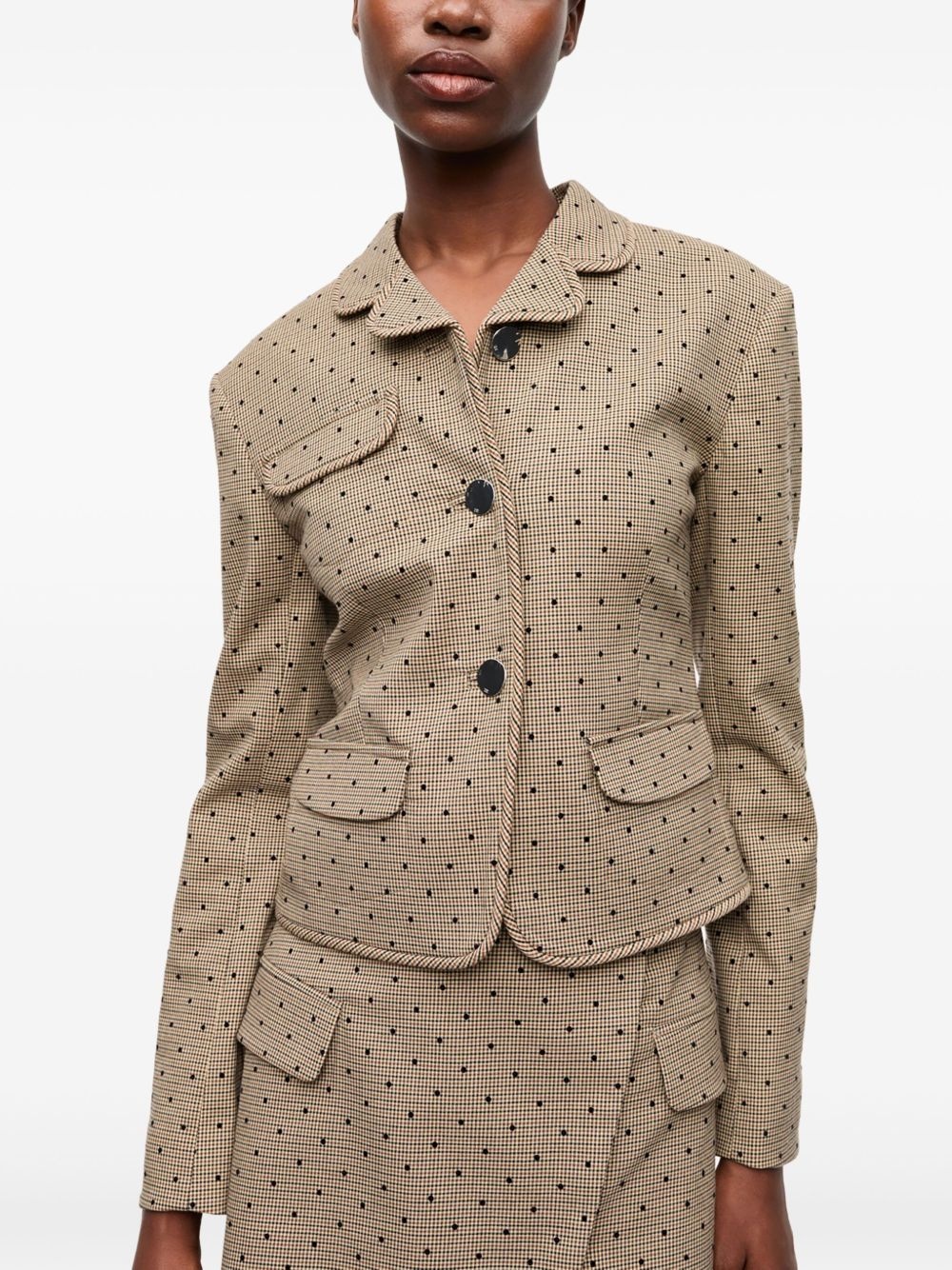 polka dot-print blazer - 4