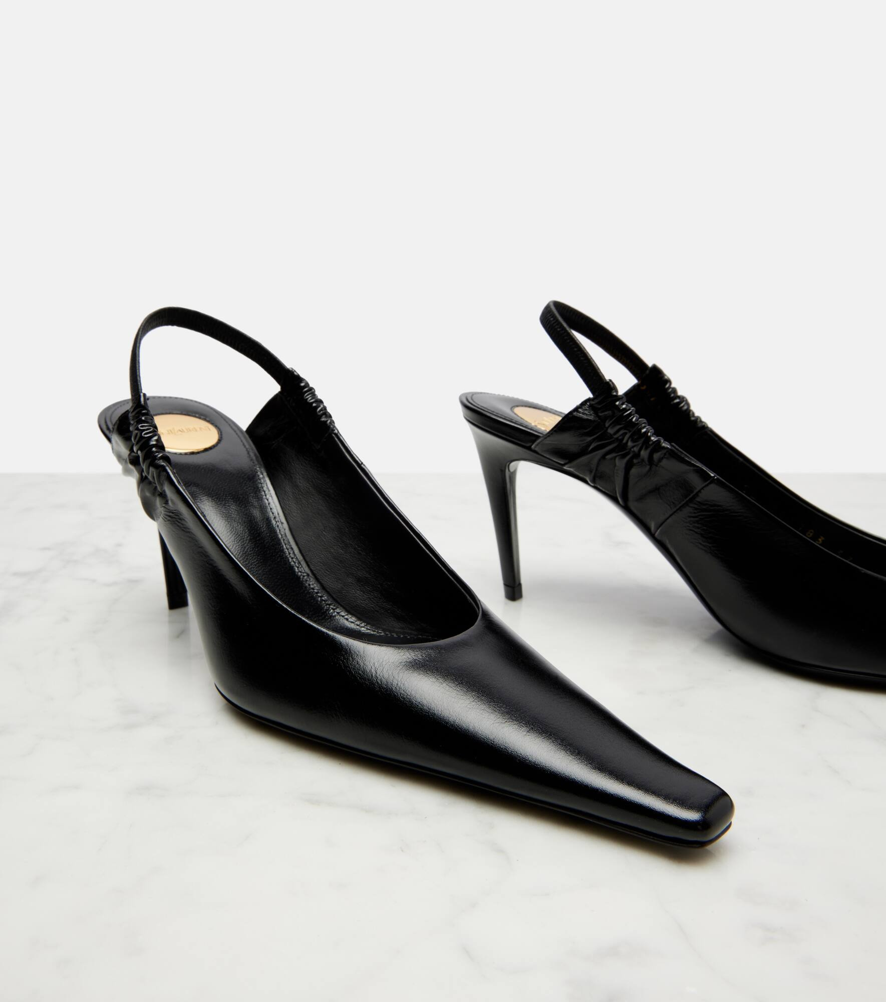 Leather slingback pumps - 5