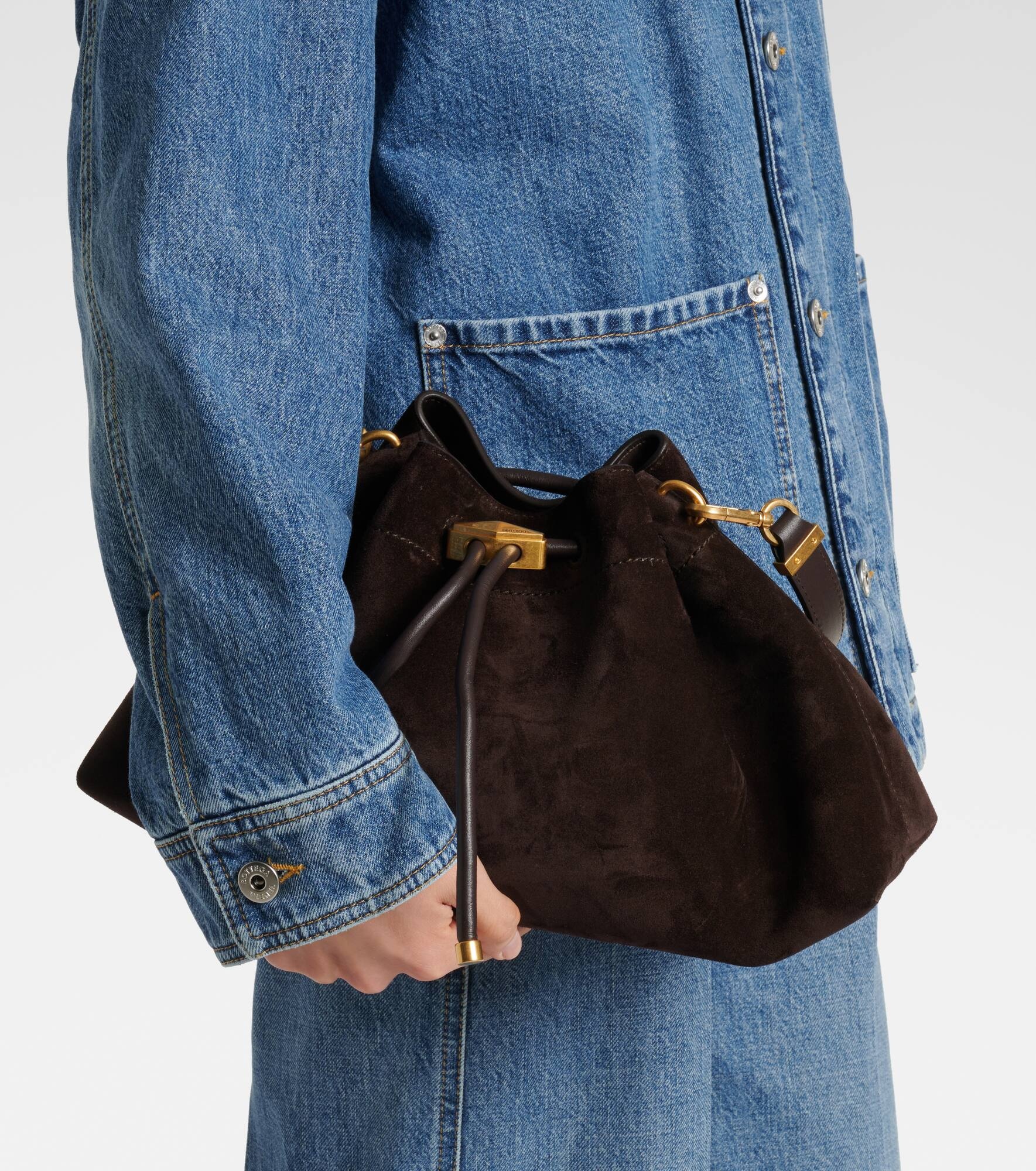 Bon Bon Small suede bucket bag - 7