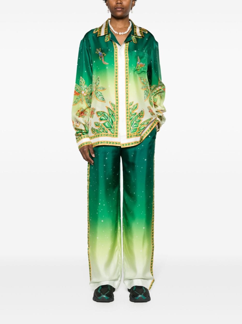 Joyaux D'Afrique silk trousers - 2