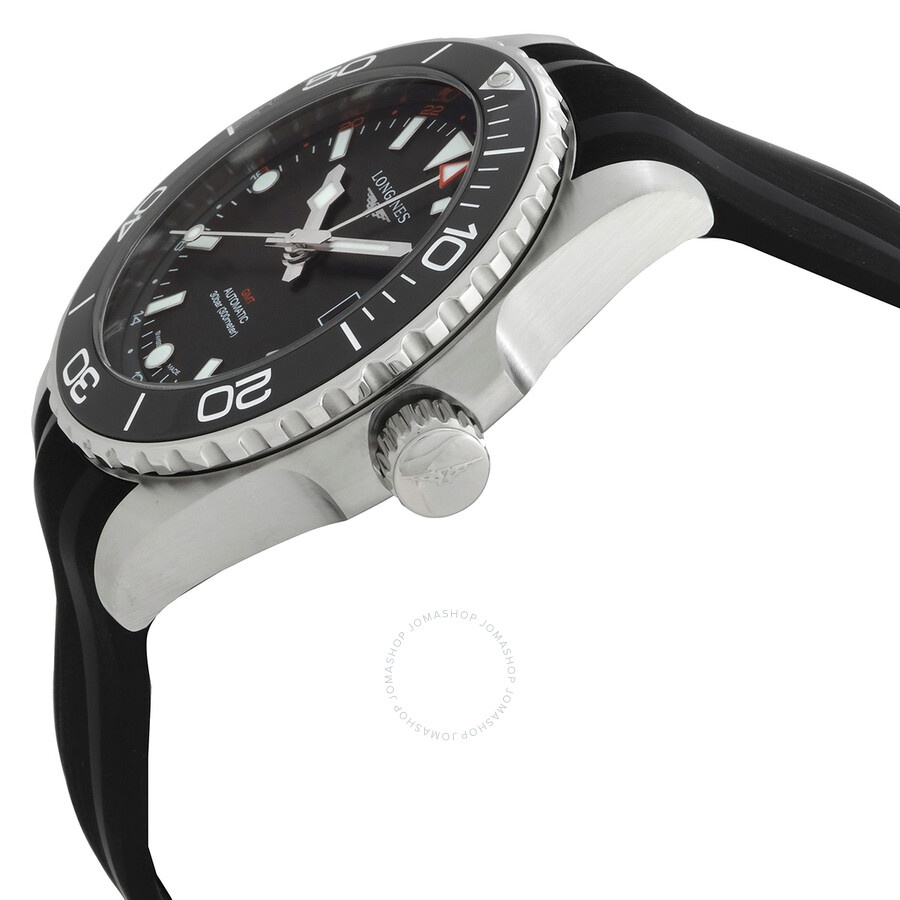 Longines Hydroconquest GMT Automatic Black Dial Men's Watch L3.790.4.56.9 - 2