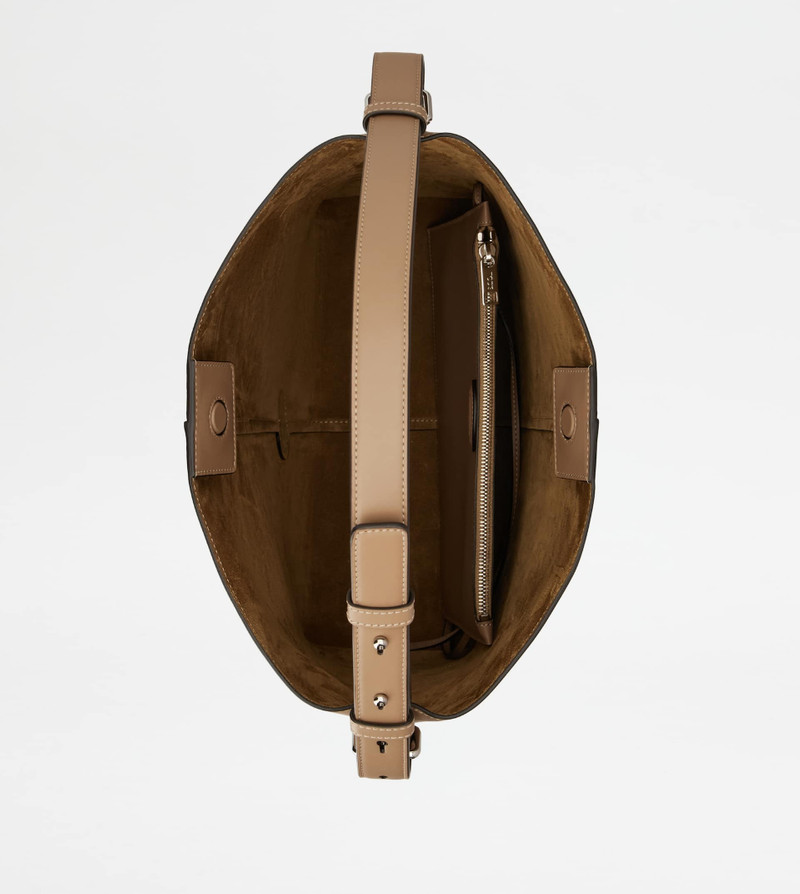 TOD'S DI BAG SHOULDER BAG IN LEATHER SMALL - BEIGE 3