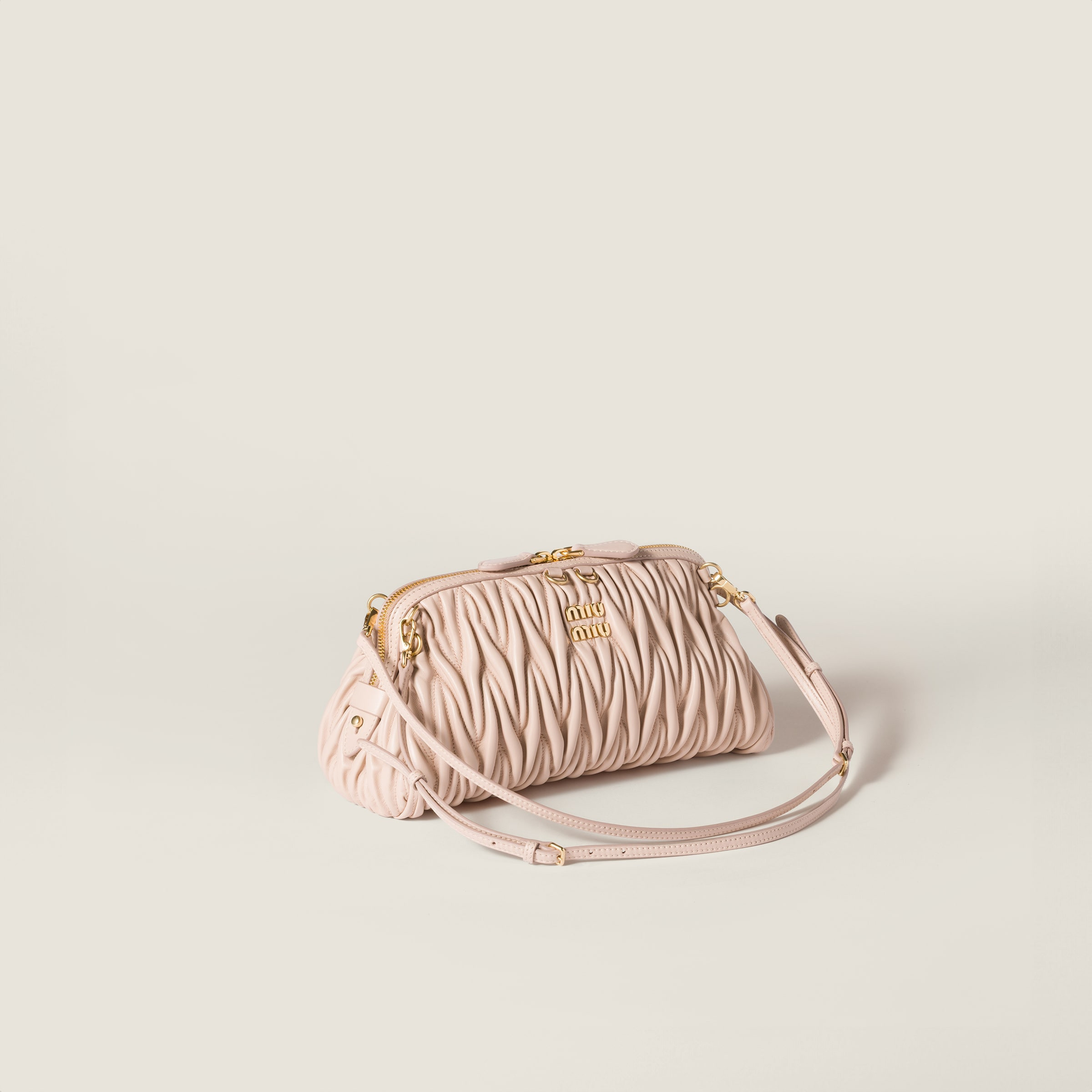Matelassé nappa leather clutch - 2