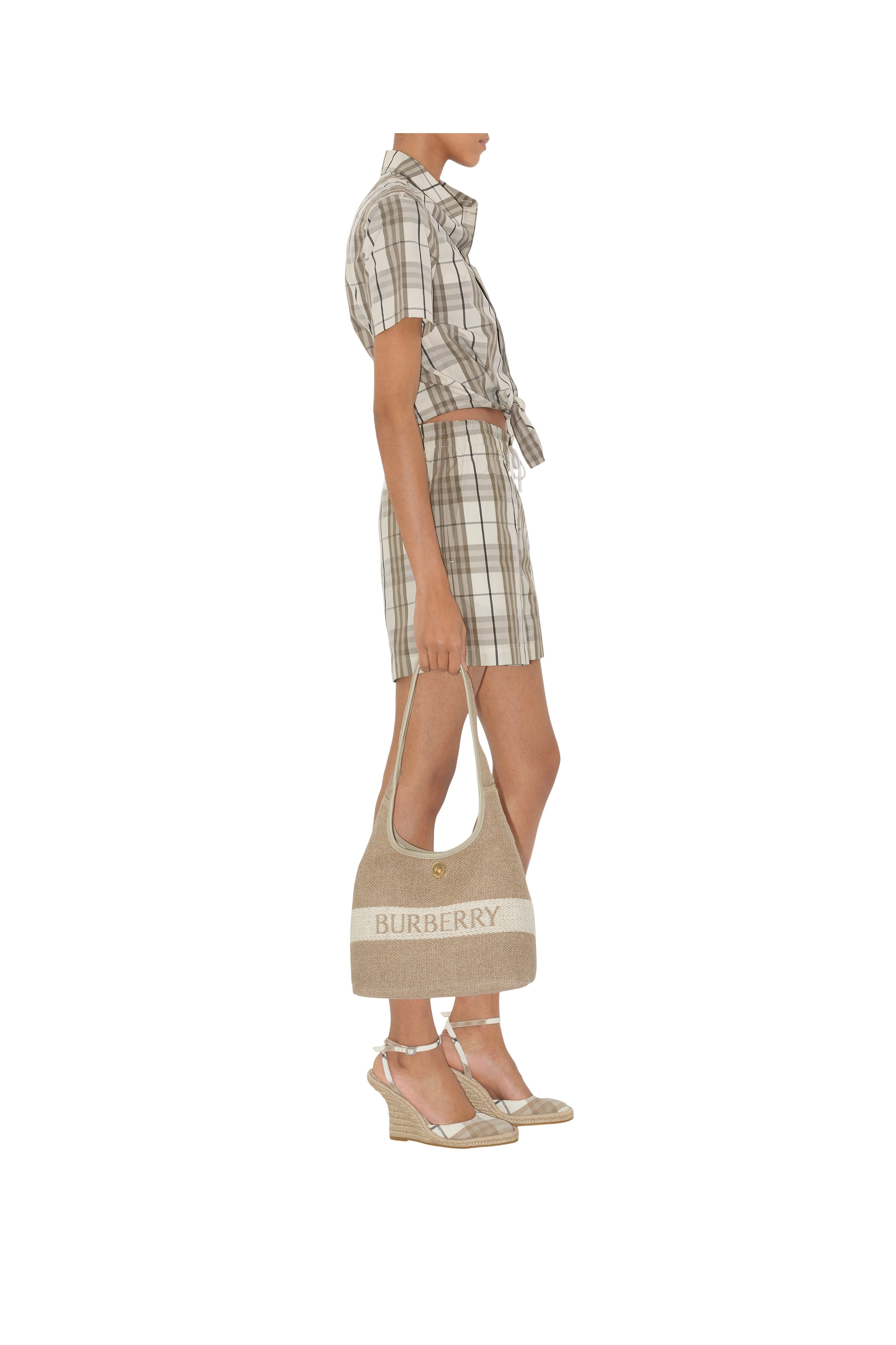 burberry Cropped Check Cotton Shirt at Nordstrom - 3