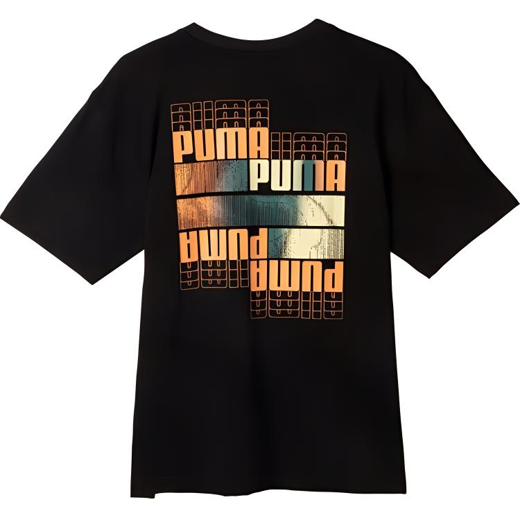 PUMA Graphics Photoprint T-shirt 'Black' 631672-01 - 2