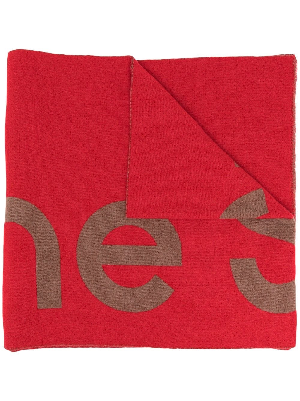 logo-jacquard scarf - 1