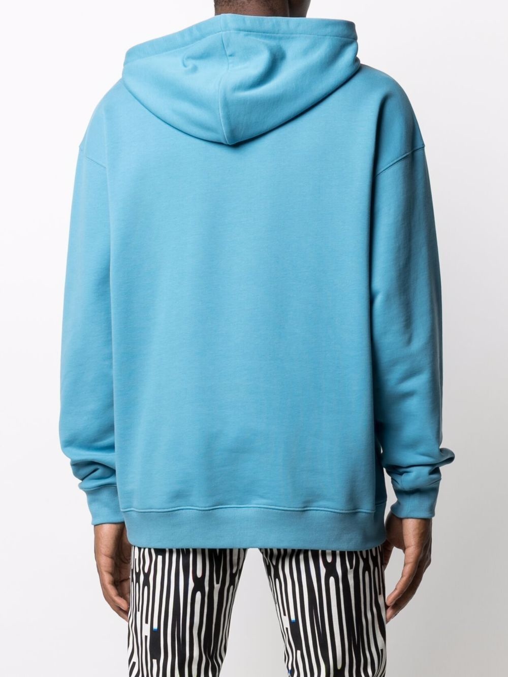 graphic-print relaxed logo hoodie - 4