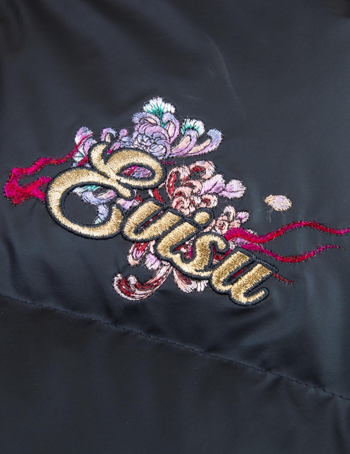 Logo and Chrysanthemum Motif Embroidered Down Jacket - 11