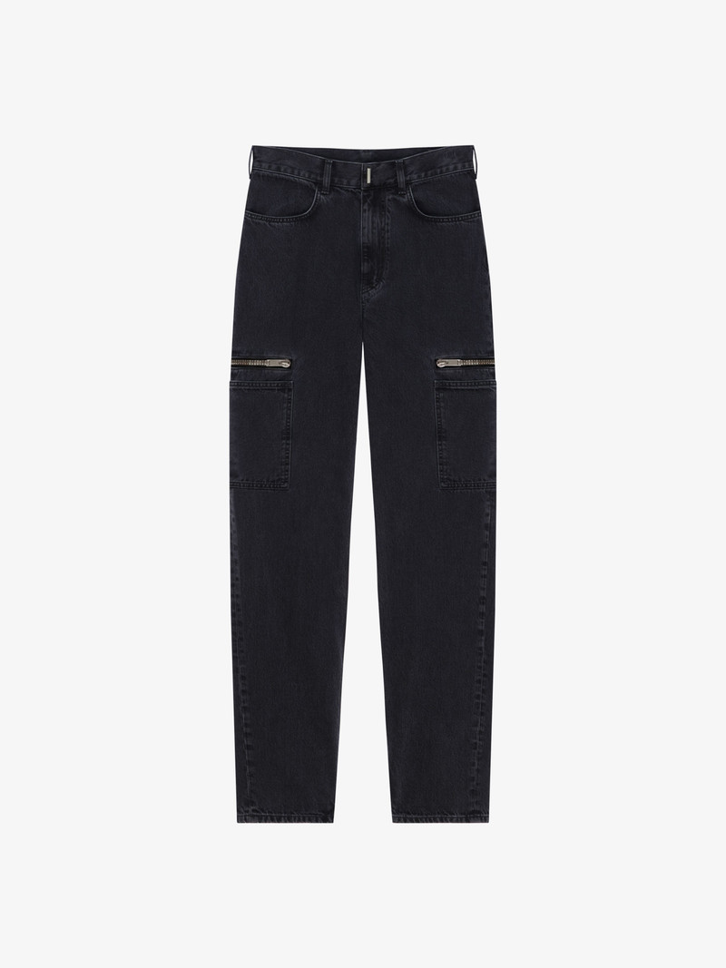 CARGO PANTS IN DENIM - 1