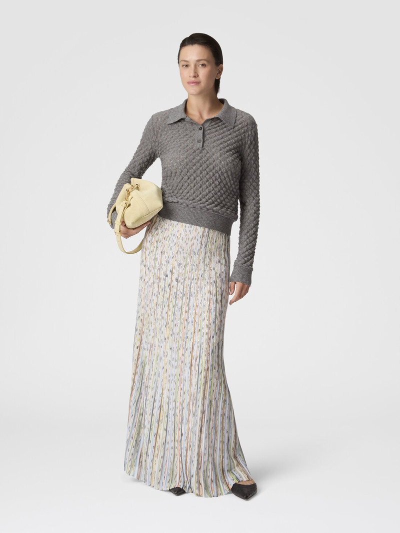 Missoni Flame Ribbed Viscose Long Skirt with Sequins outlook