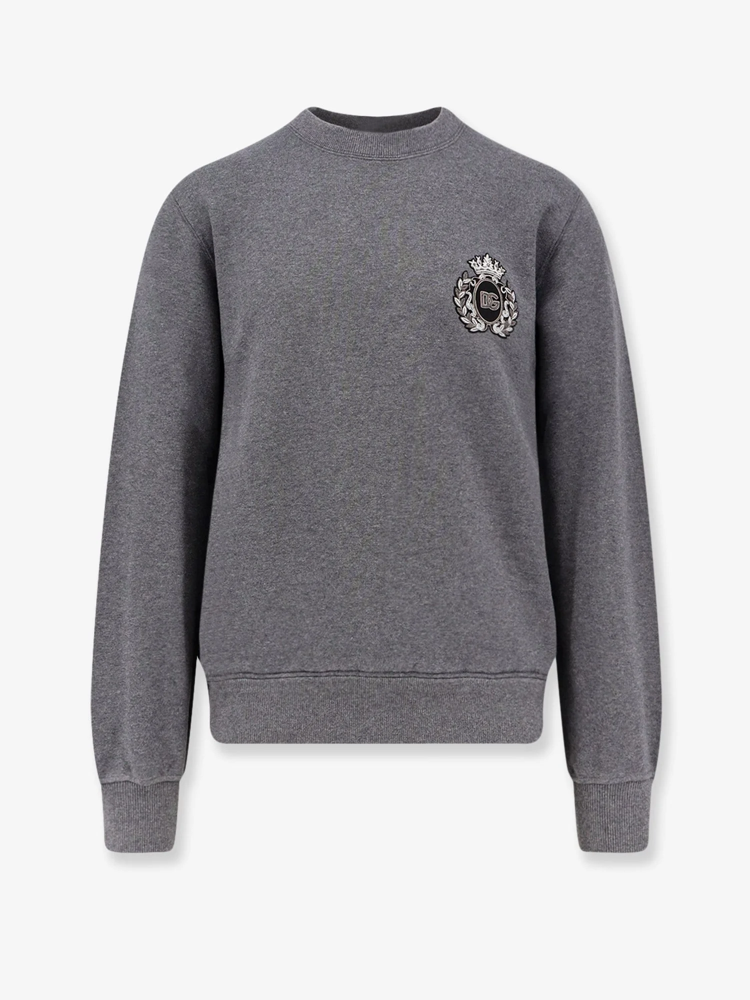 Dolce & Gabbana Men Cotton Sweatshirt With Logo Patch - 1