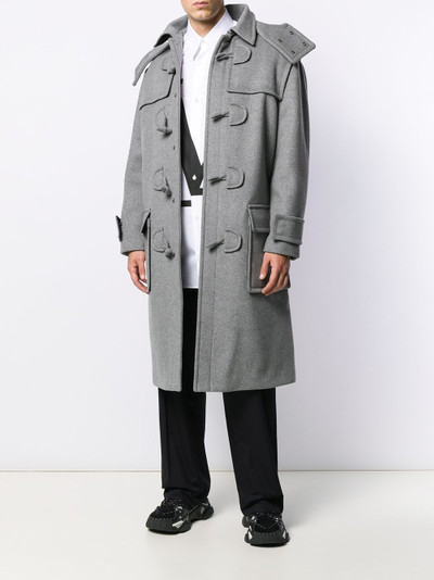 Valentino hooded midi duffle coat outlook