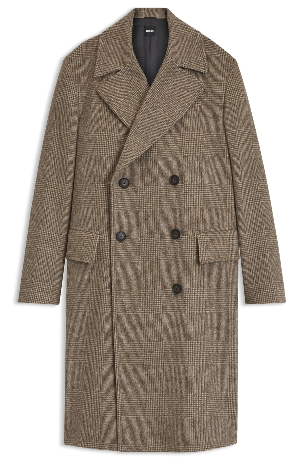REGULAR-FIT COAT IN A CHECKED VIRGIN-WOOL BLEND - 1