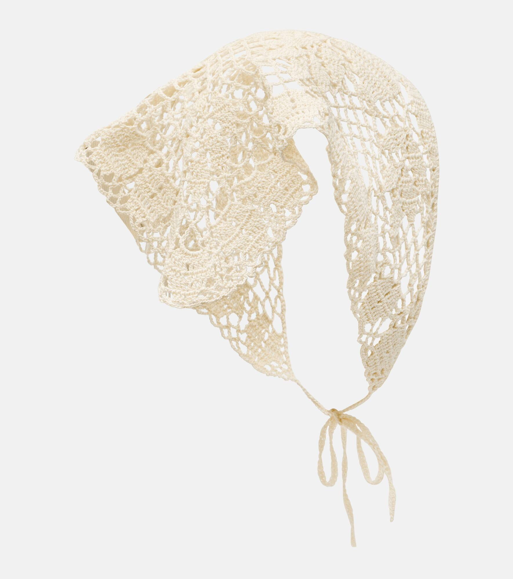 Crochet cotton scarf - 4