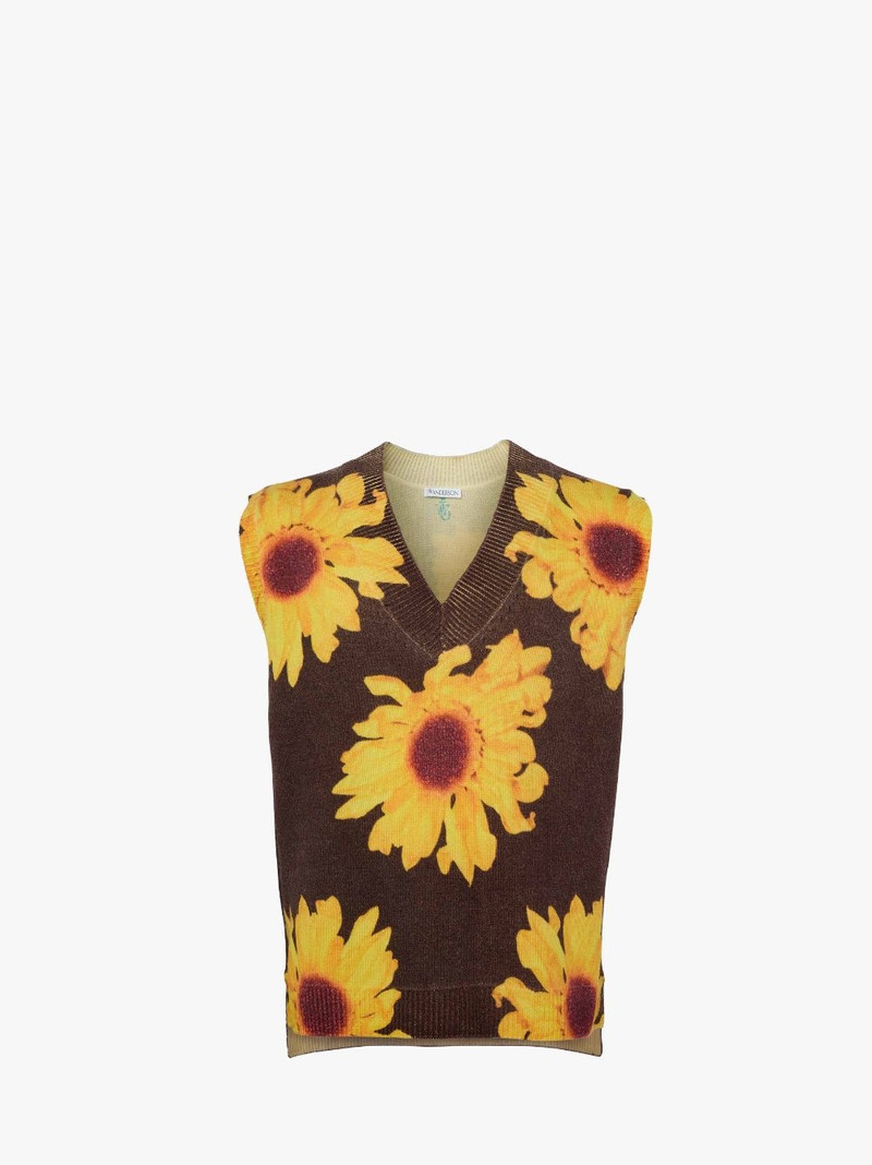 KNITTED PRINTED VEST 1