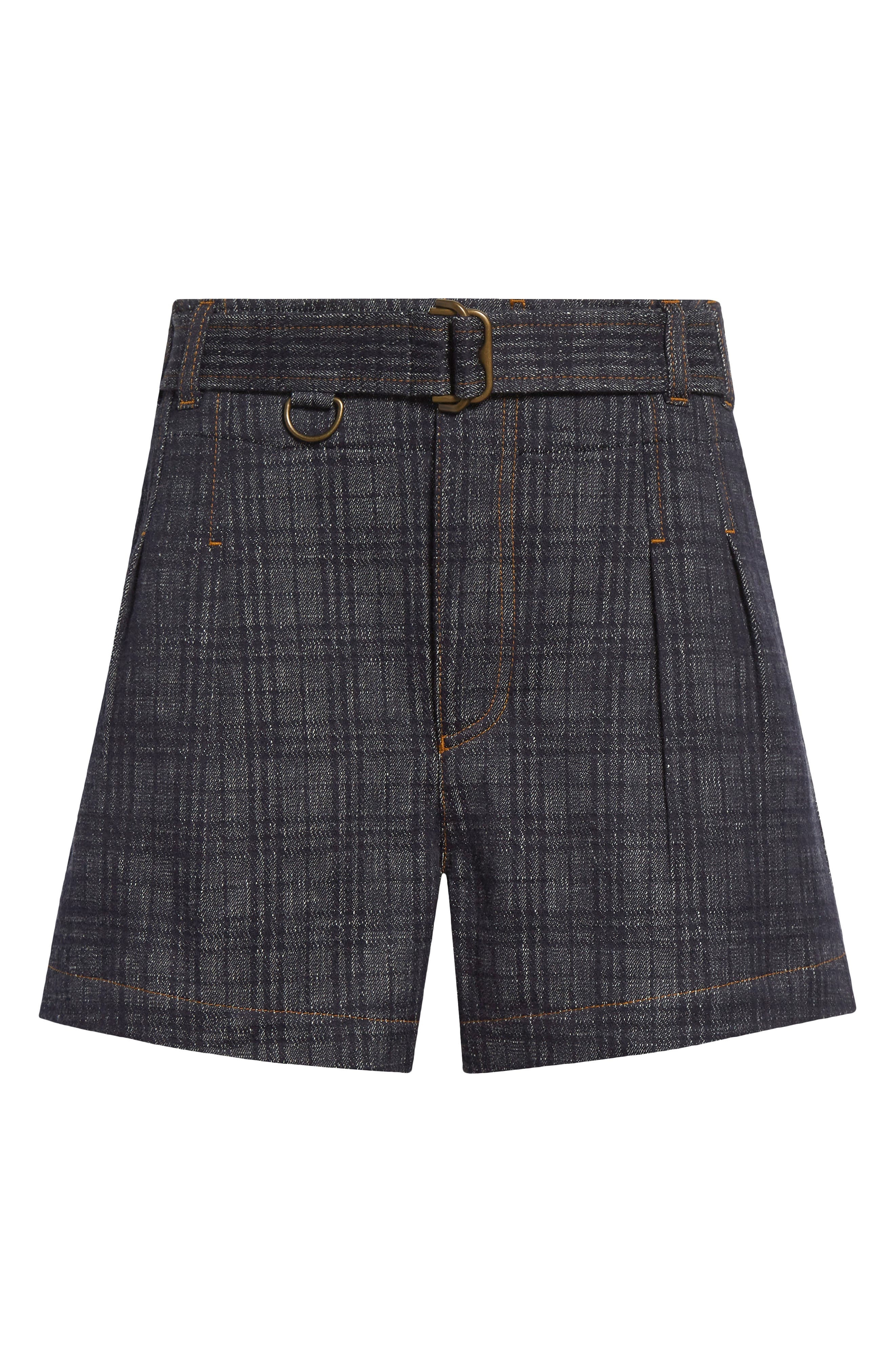 burberry Check Denim Belted Shorts in Indigo Ip Check at Nordstrom - 6