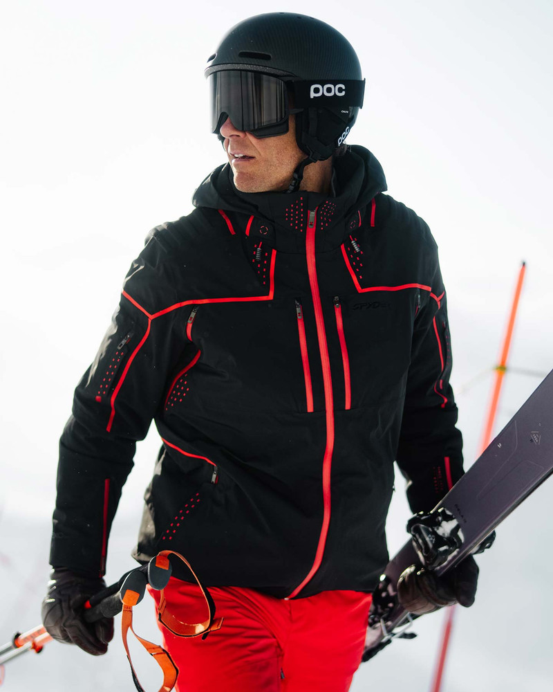 SPYDER Mens Pinnacle Jacket - Black outlook