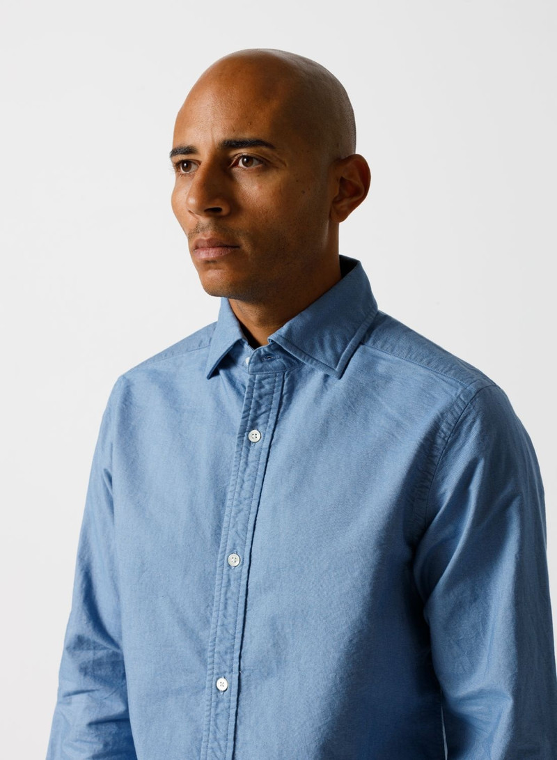 British Officers Shirt in Sax 4