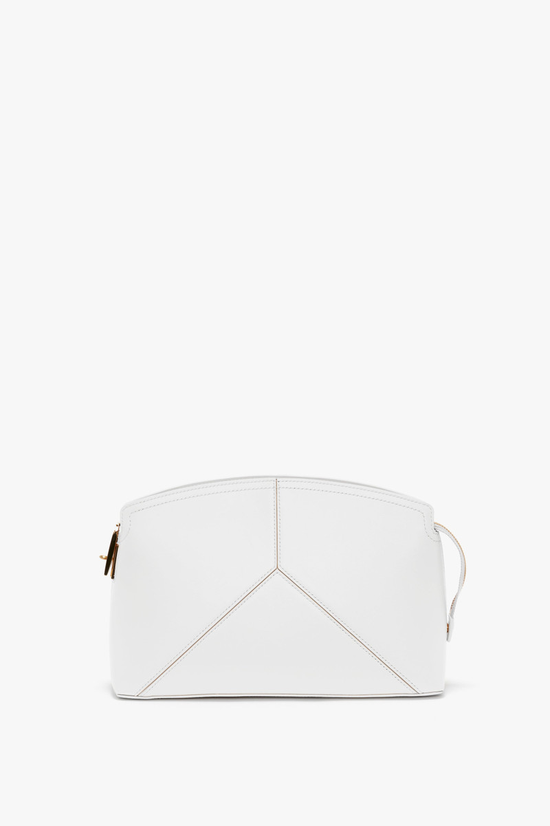 Victoria Beckham Exclusive Victoria Clutch Bag In White Leather outlook