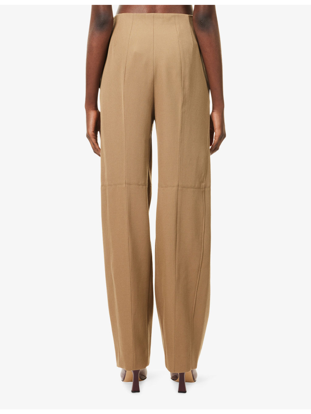 Sculptural Tapered-Leg Wool Trousers - 4