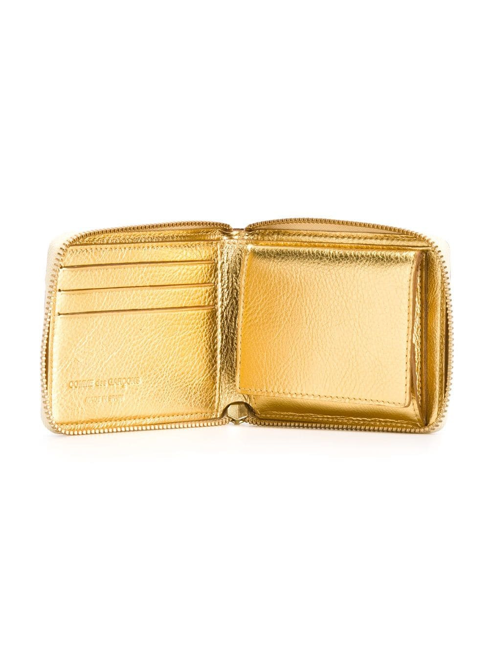 Gold And Silver U Zip Wallet - 3