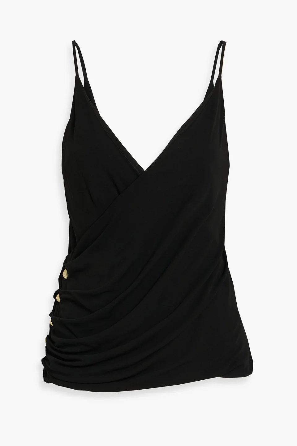 Ruched stretch-crepe camisole - 1