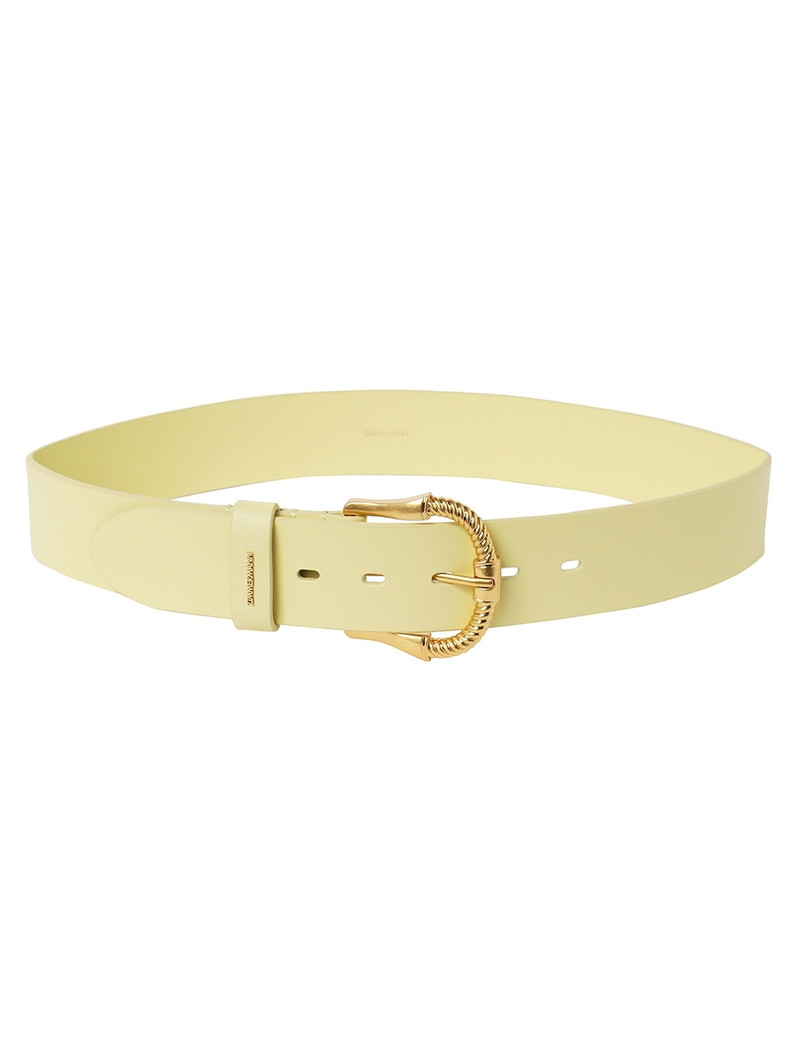 TWISTED BUCKLE LEATHER BELT 40 1
