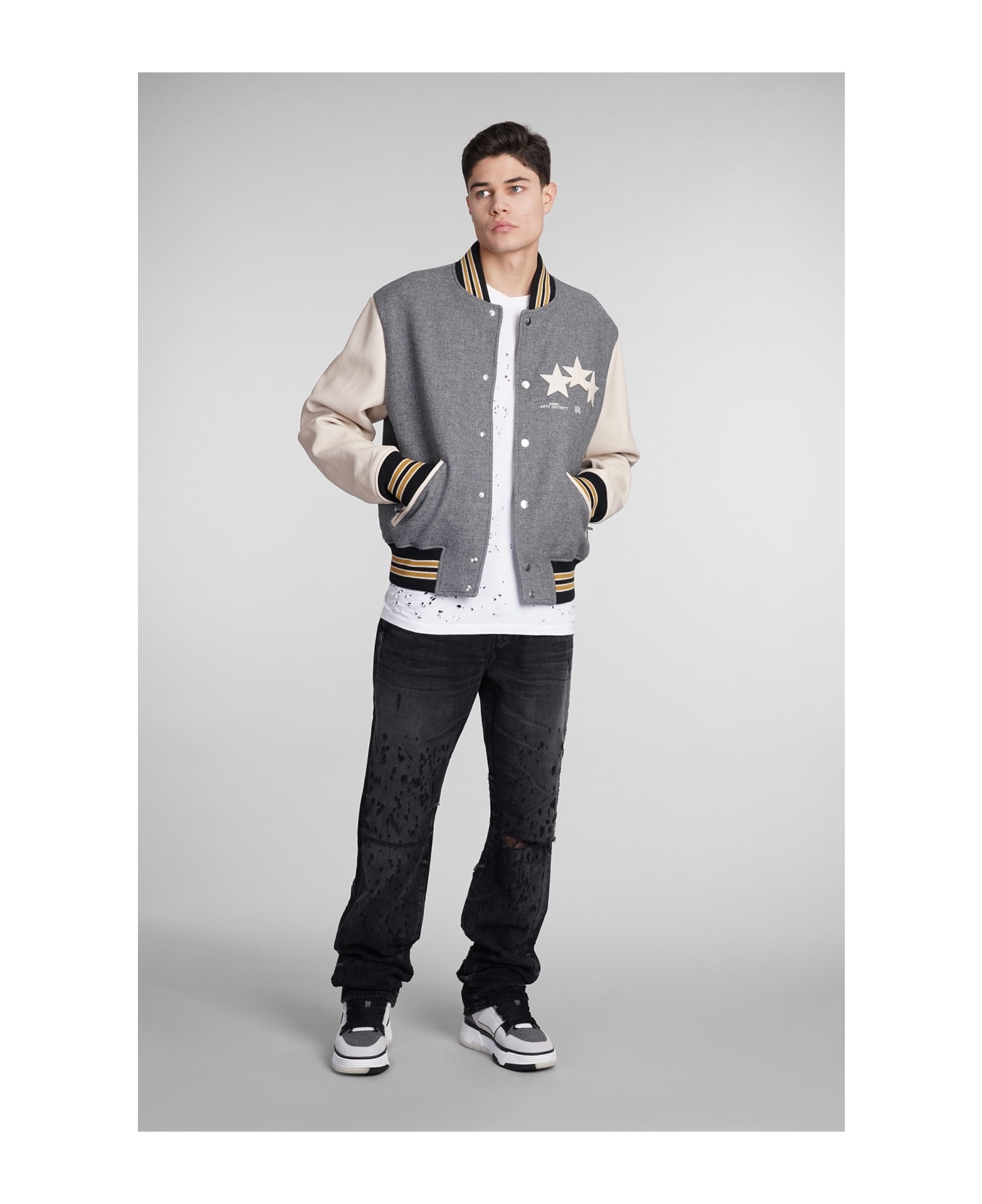 Bomber In Grey Wool - 2