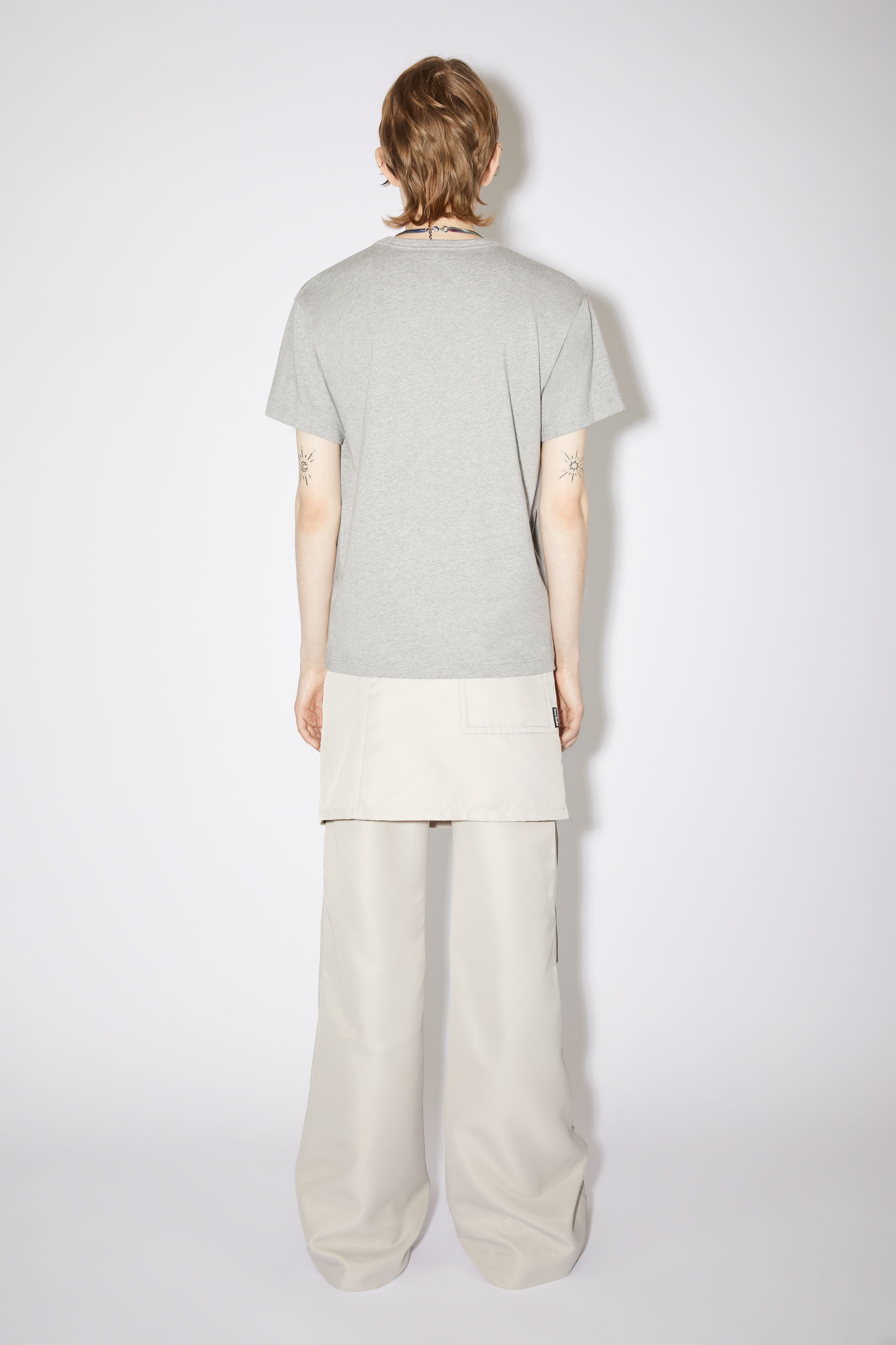 Crew neck t-shirt - Regular fit - Light Grey Melange - 3