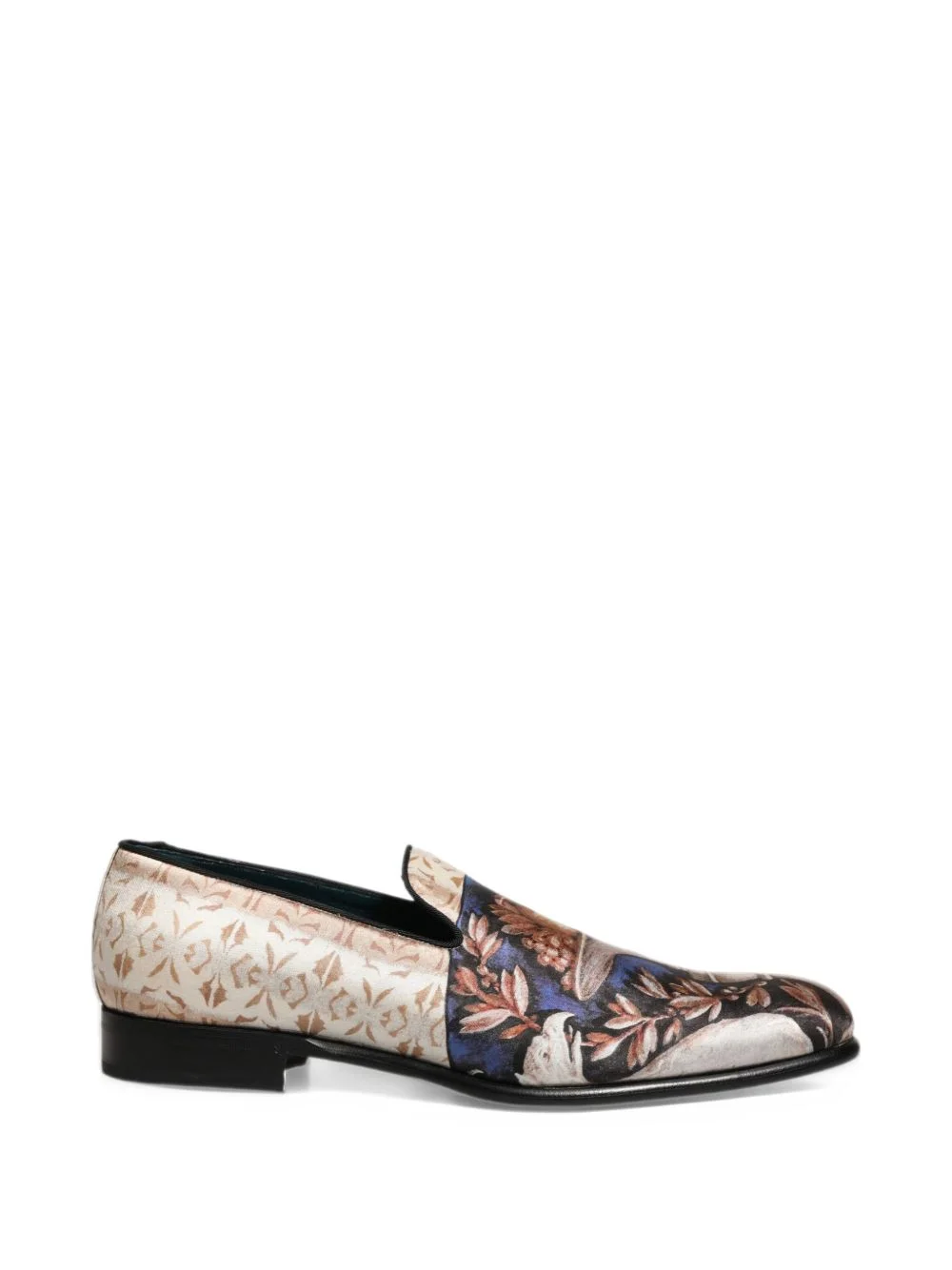 Multicolor Fruit Print Velvet Loafers - 1