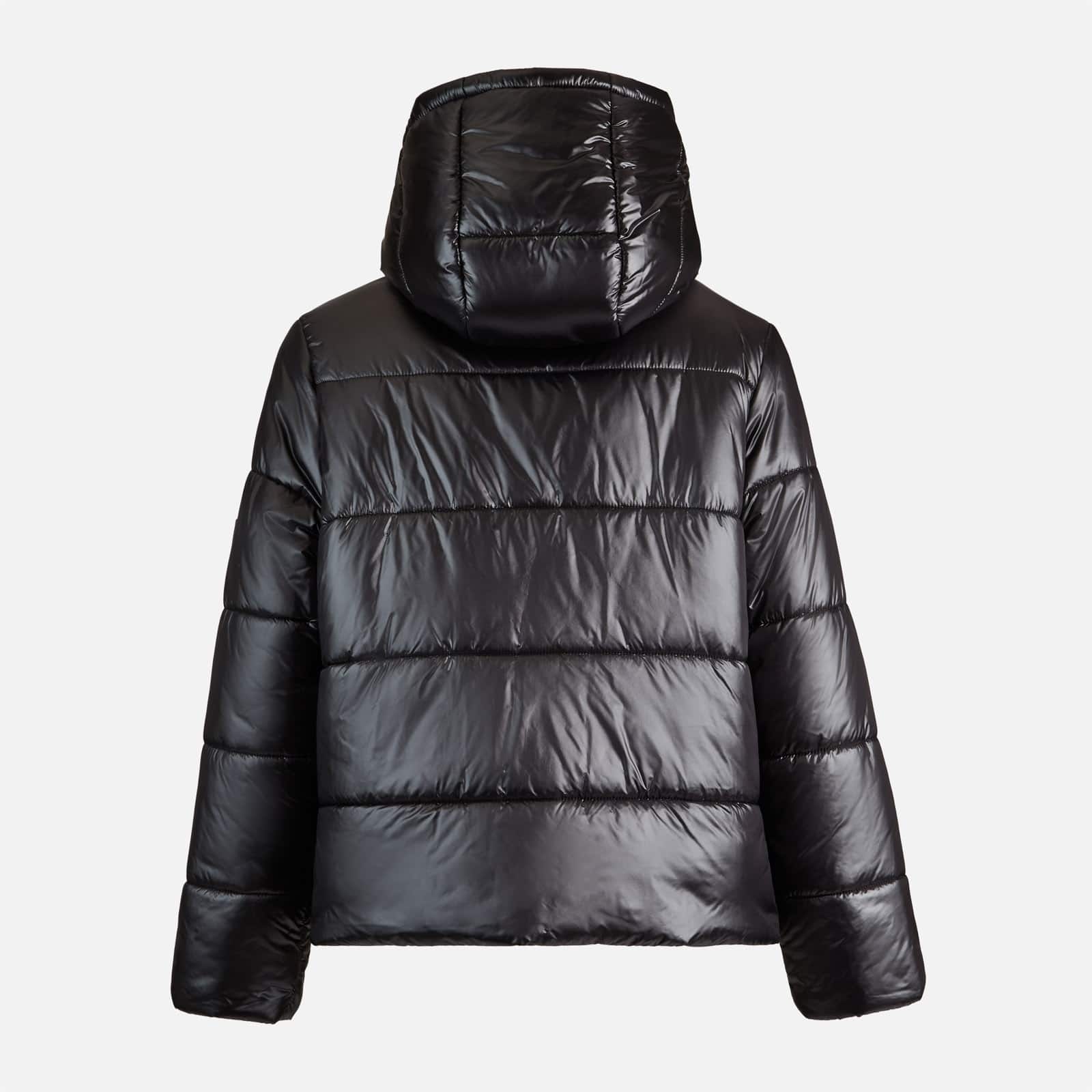 Bimaterial Quilted Jacket Black - 2