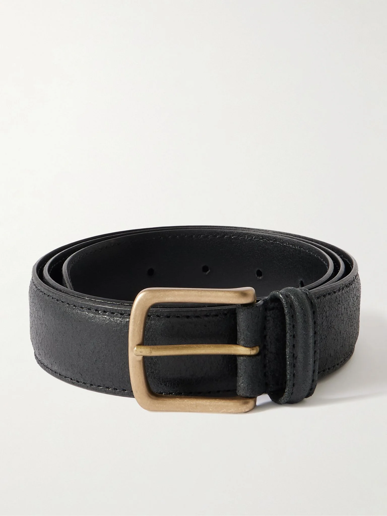 3.5cm Leather Belt Black - 1