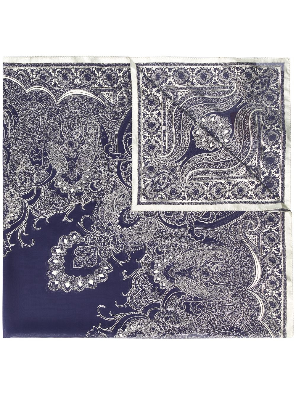 paisley print scarf - 1