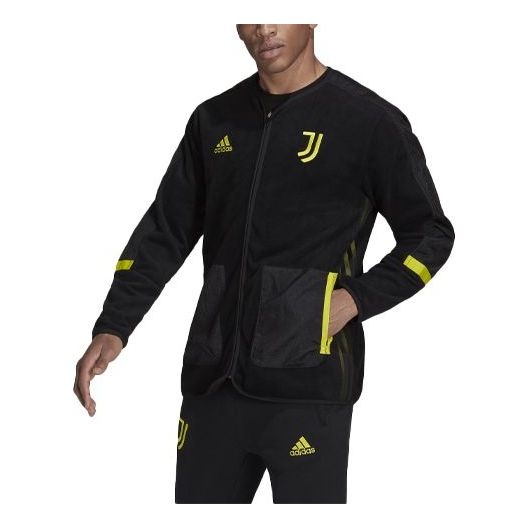 adidas Printing Zipper Soccer/Football Jacket Juventus Black GR2915 - 1