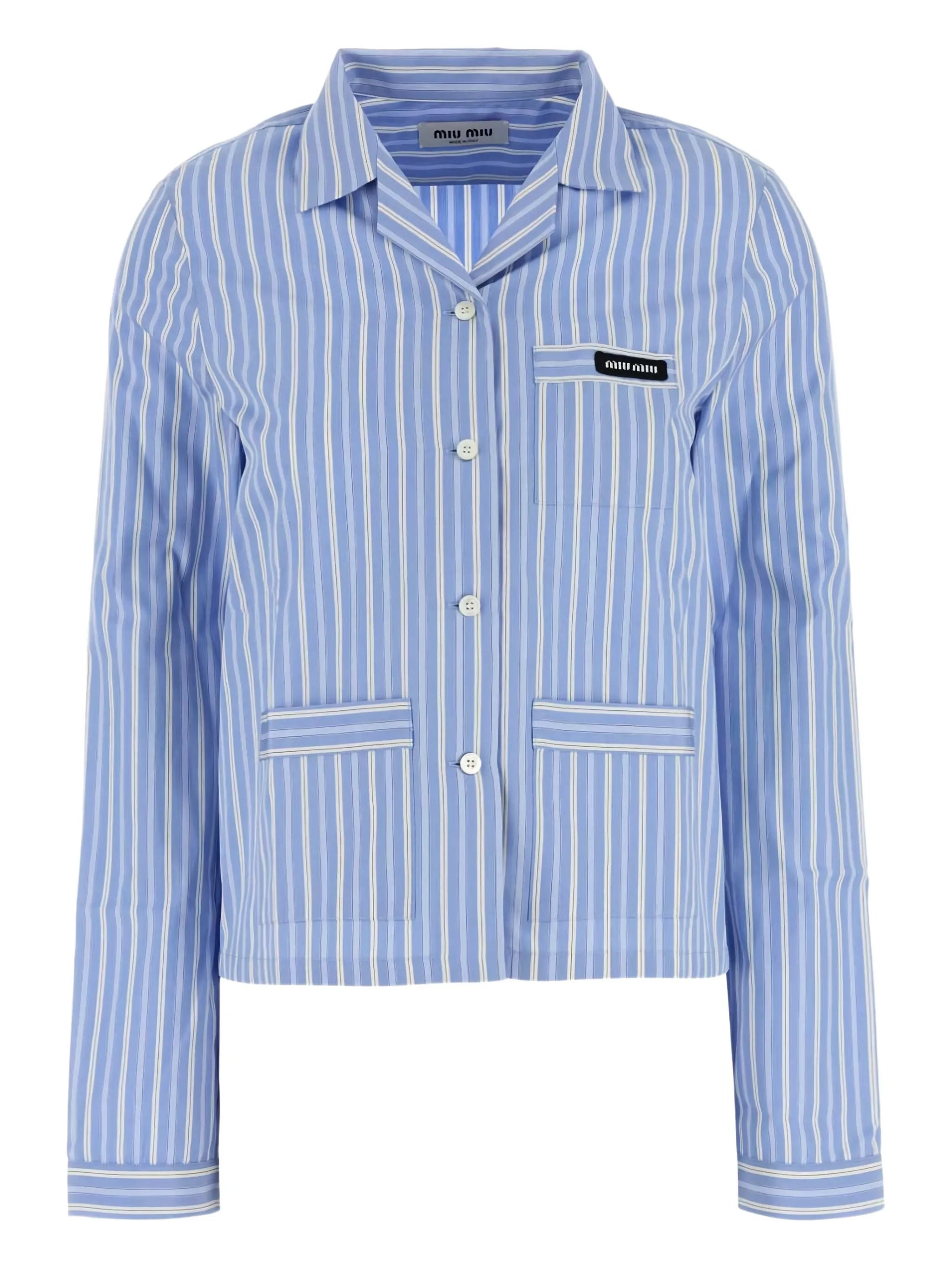 Miu Miu Striped Pocket Shirt - 1