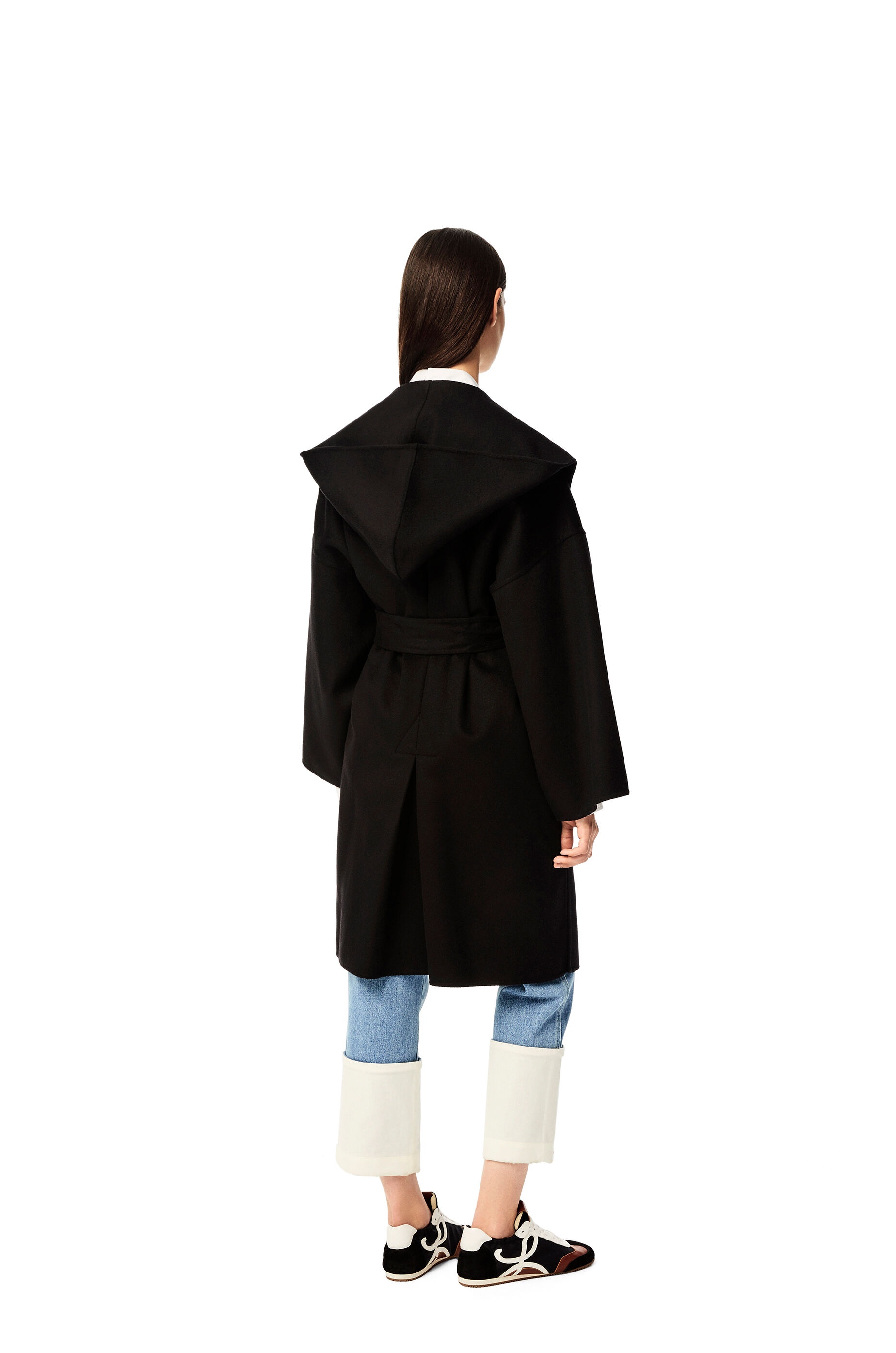 Hooded coat in wool and cashemere - 4