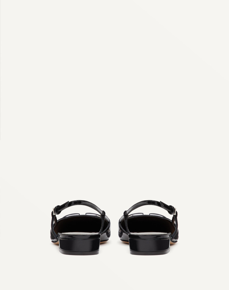 VLOGO SIGNATURE PATENT LEATHER SLINGBACK 20MM 3