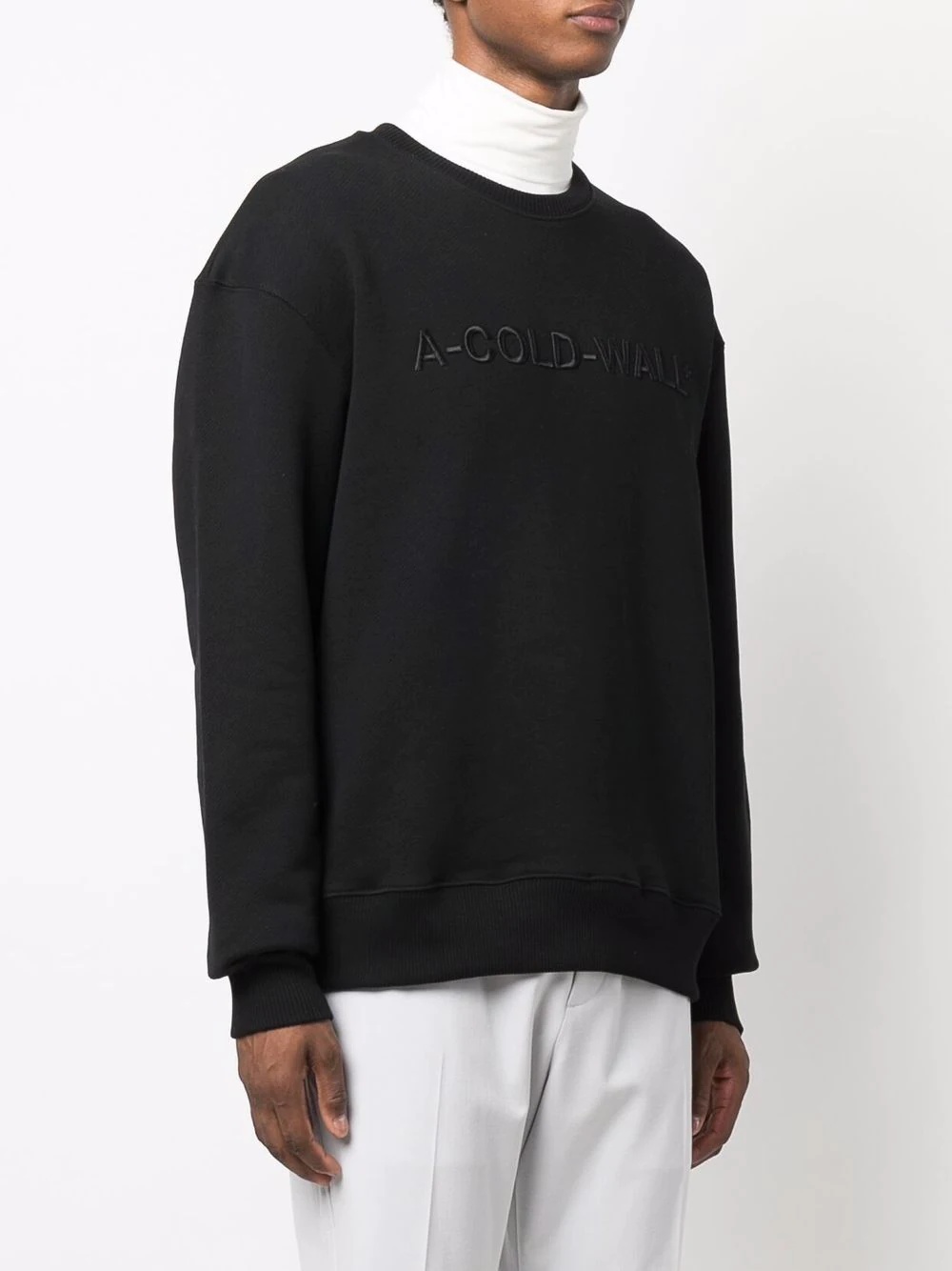 logo-embroidered cotton sweatshirt - 3